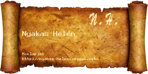Nyakas Helén névjegykártya